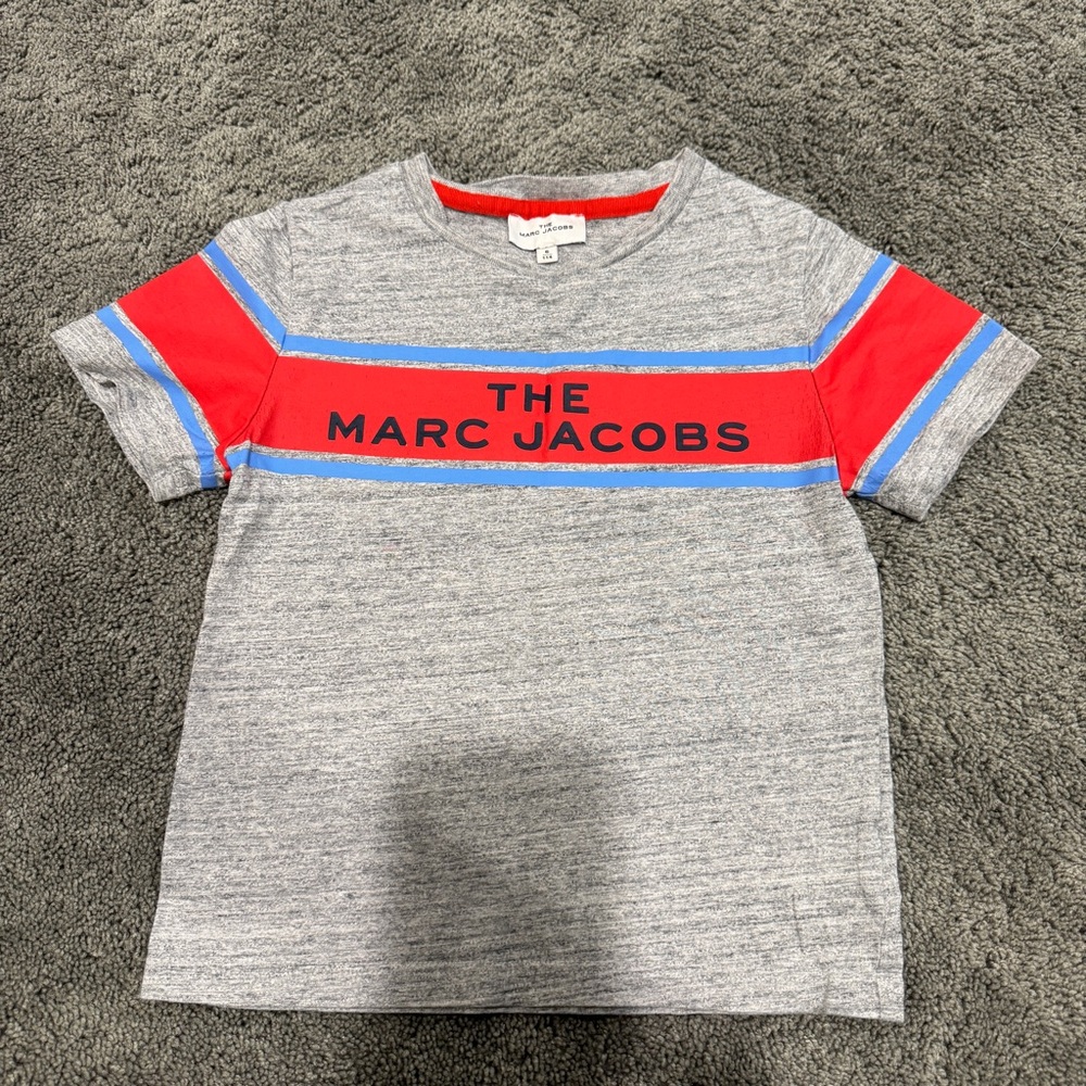 The Marc Jacobs Gray and Red Kid T-Shirt